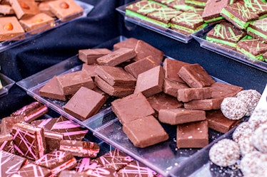 Handmade chocolates of various kinds