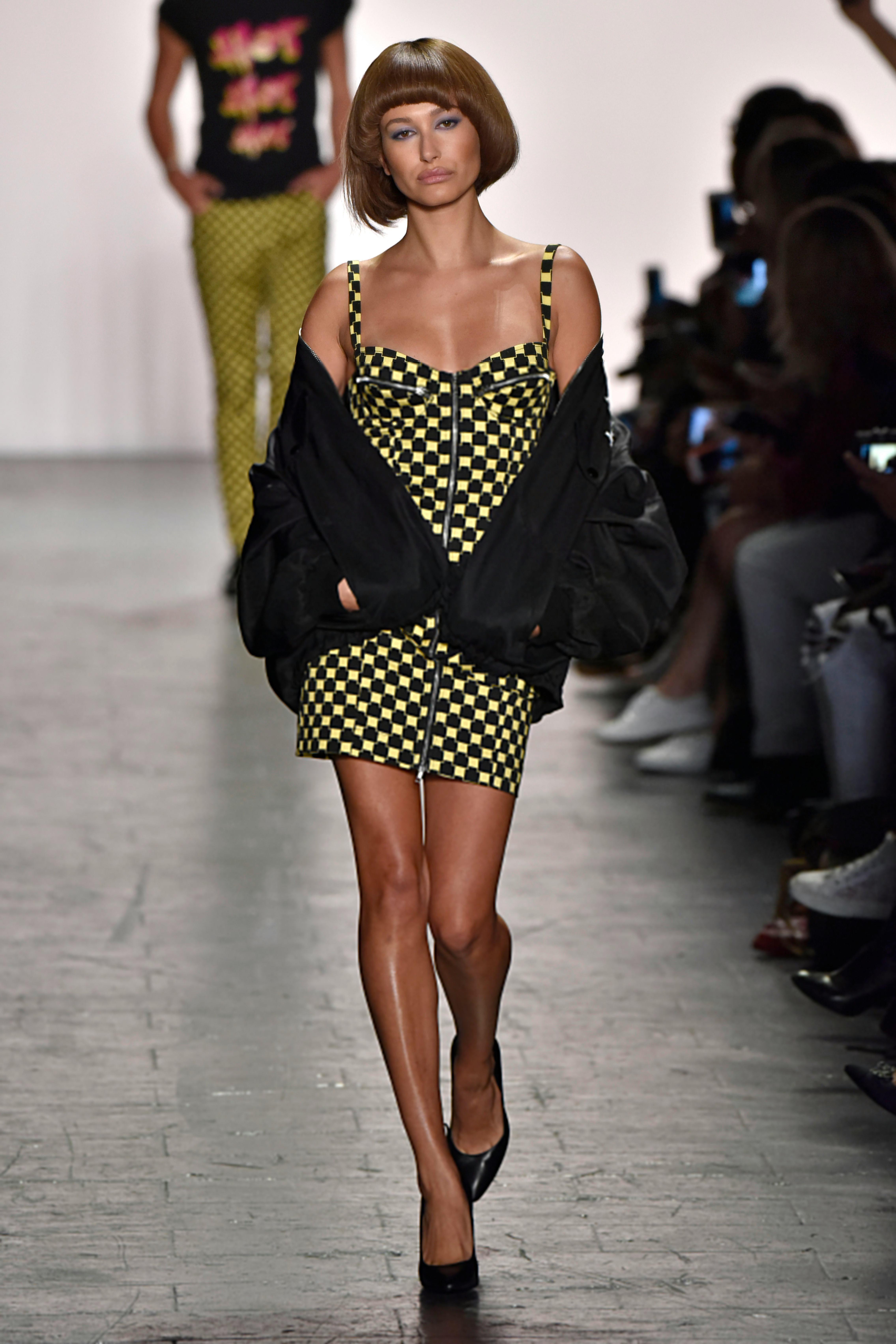 Hailey Baldwin walked the Jeremy Scott S/S 2017 show.