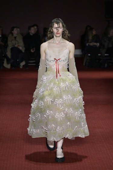 Model on the runway at Simone Rocha Fall 2023 Ready To Wear Fashion Show at Central Hall on February...