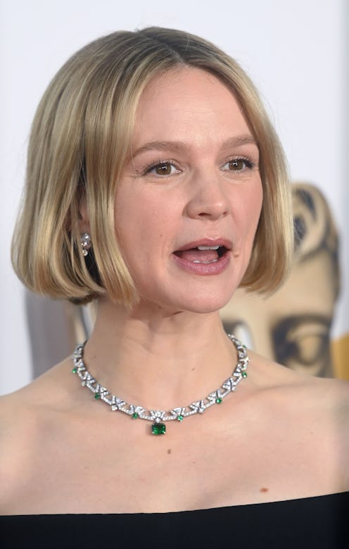 LONDON, ENGLAND - FEBRUARY 19: Carey Mulligan attends the EE BAFTA Film Awards 2023 at The Royal Fes...