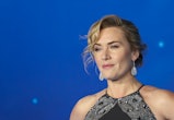 LONDON, ENGLAND - DECEMBER 06:  Kate Winslet attends the "Avatar: The Way Of Water" World Premiere a...
