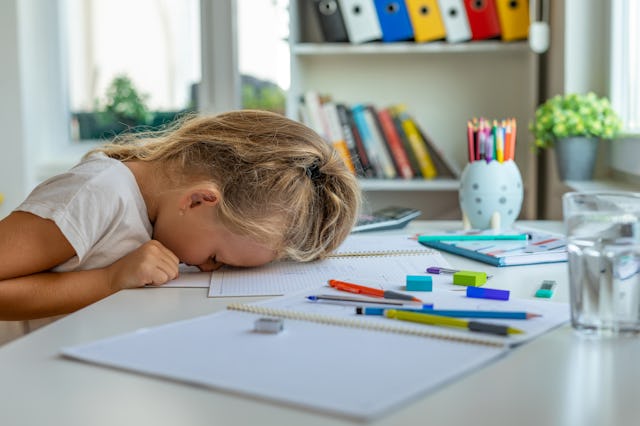 A girl struggles to focus on a task at home. Five months after the FDA announced that there was a na...