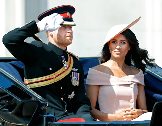 Prince Harry and Meghan Markle, photographed at the Trooping The Colour in 2018, denied reports they...
