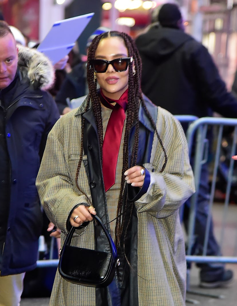 Actress Tessa Thompson is seen outside "Good Morning America"