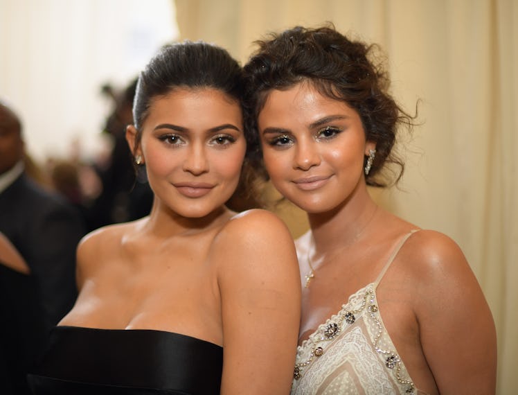 NEW YORK, NY - MAY 07: Kylie Jenner and Selena Gomez attends the Heavenly Bodies: Fashion & The Cath...