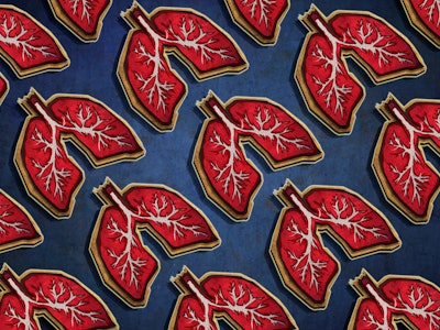 Illustration of Lungs Seamless Pattern