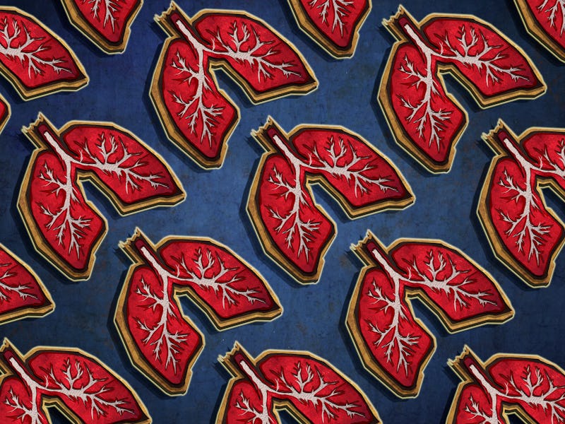 Illustration of Lungs Seamless Pattern