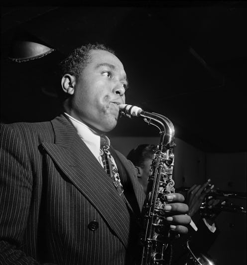 Jazz Saxophonist Charlie Parker performing at Three Deuces Jazz Club, New York City, New York, USA, ...