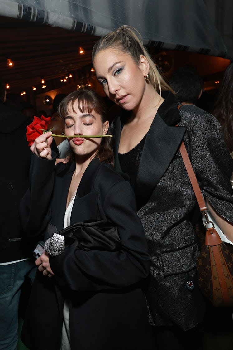 LOS ANGELES, CALIFORNIA - FEBRUARY 24: (L-R) Beatrice Grannò and Este Haim attend W Magazine's Annua...