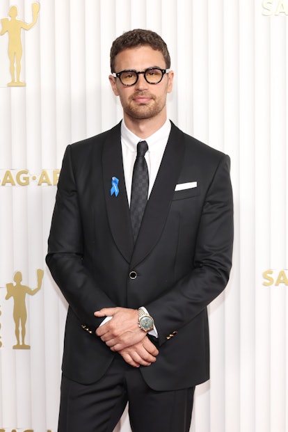 LOS ANGELES, CALIFORNIA - FEBRUARY 26: Theo James attends the 29th Annual Screen Actors Guild Awards...