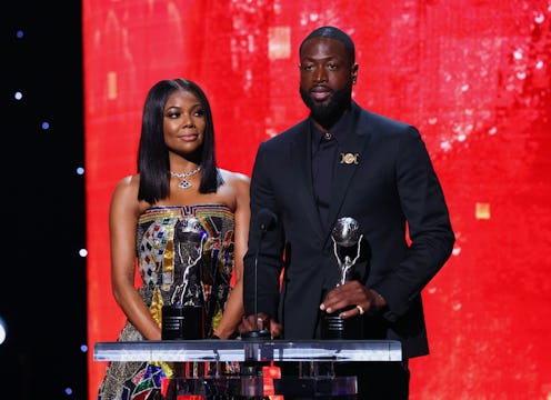PASADENA, CALIFORNIA - FEBRUARY 25: (L-R) Gabrielle Union and Dwyane Wade accept the President's Awa...