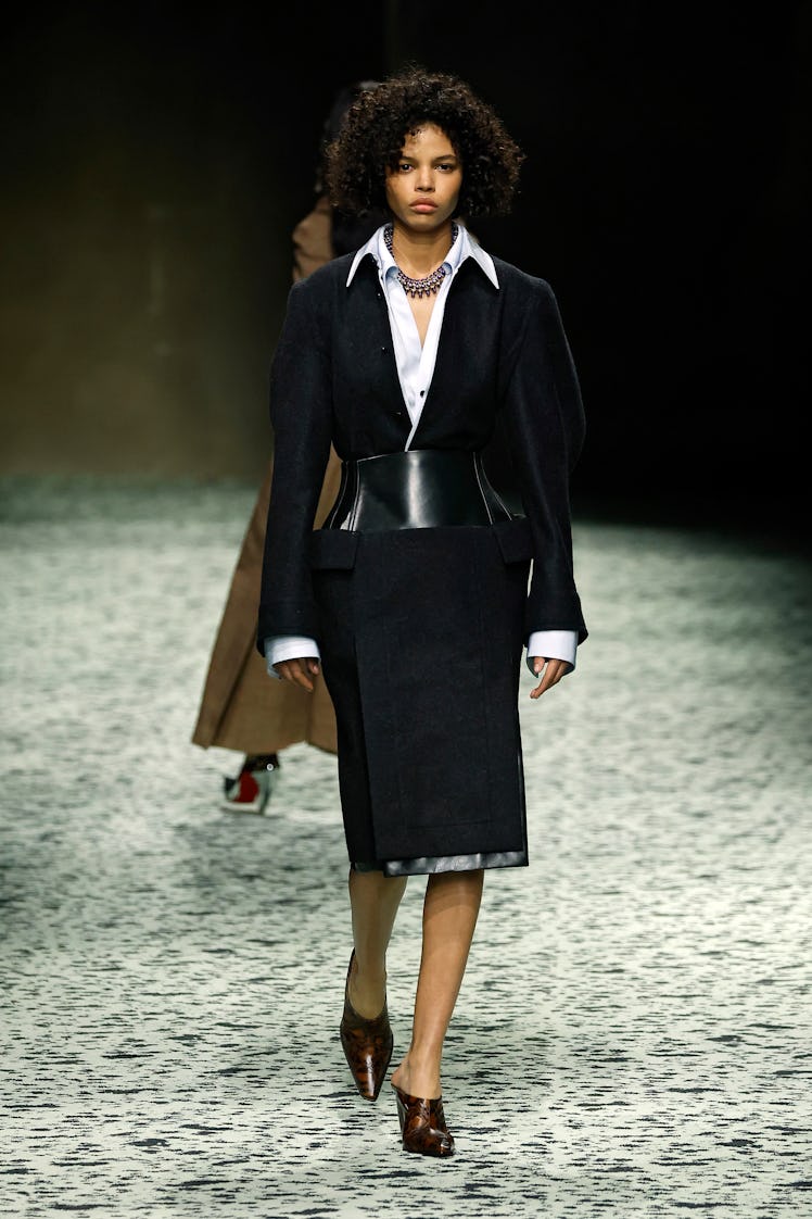 A model walks the runway at the Bottega Veneta fashion show during the Milan Fashion Week Womenswear...