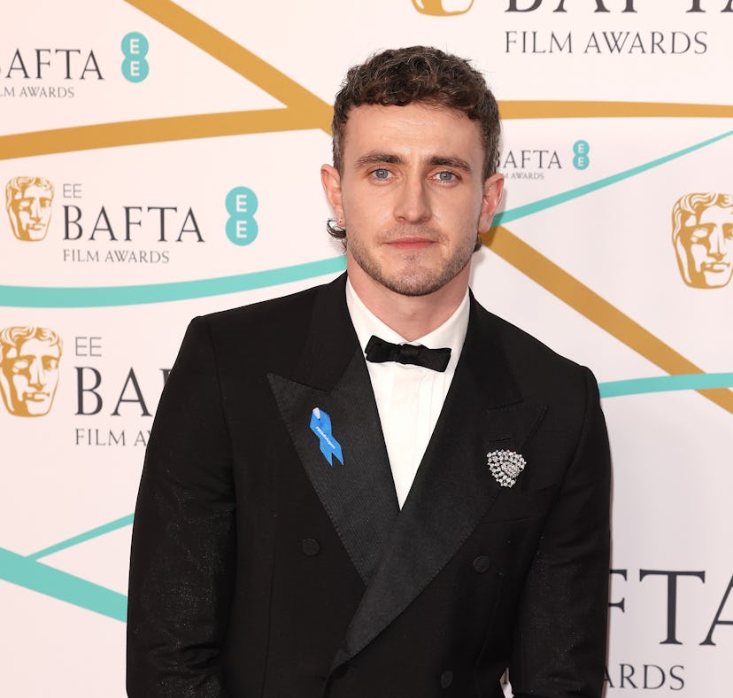 LONDON, ENGLAND - FEBRUARY 19: Paul Mescal attends the EE BAFTA Film Awards 2023 at The Royal Festiv...