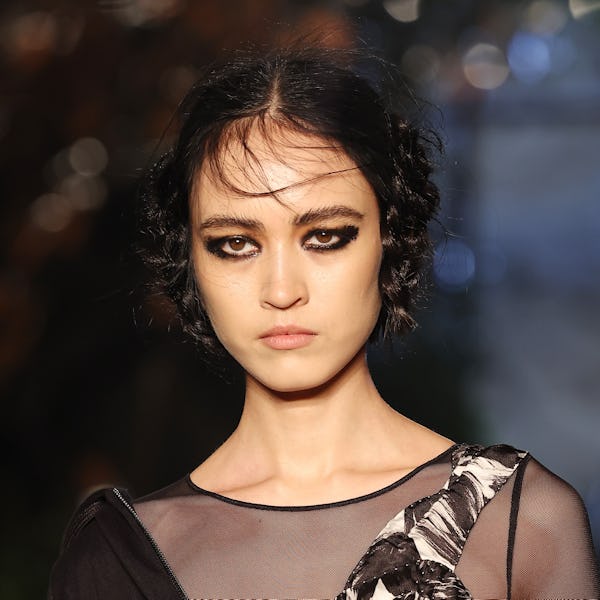 A model walks the runway at the Antonio Marras fashion show during the Milan Fashion Week Womenswear...