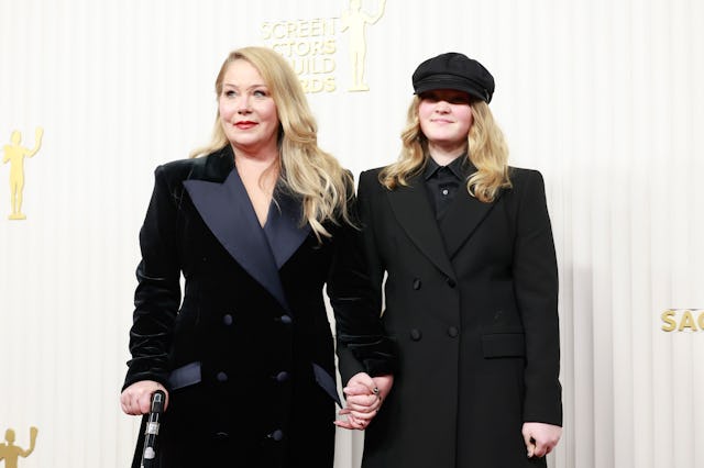 Christina Applegate and Sadie Grace LeNoble attend the 29th Annual Screen Actors Guild Awards at Fai...