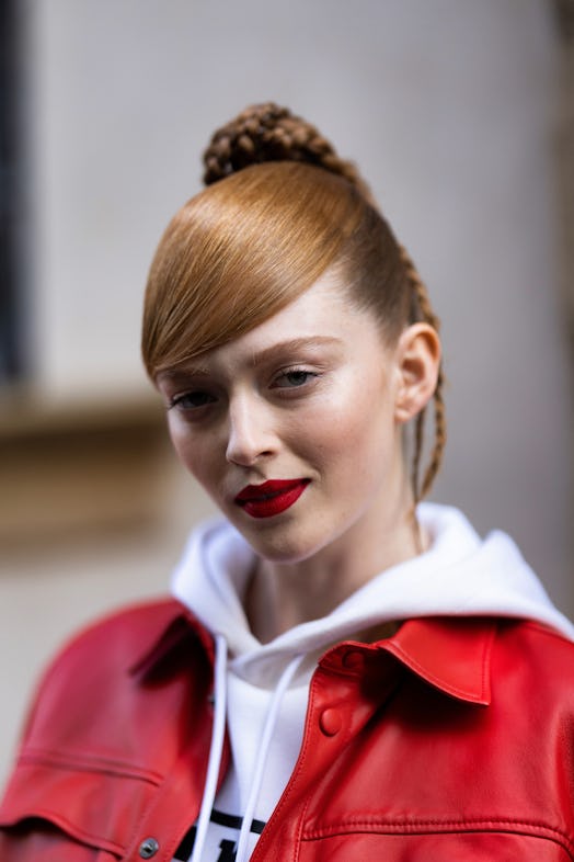 Larsen Thompson's braided hairstyle is a beauty trend of Milan Fashion Week Womenswear Fall/Winter 2...