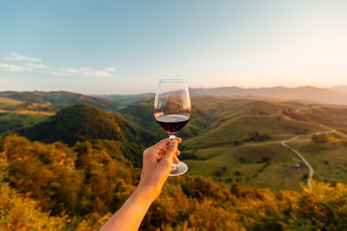 a glass of wine