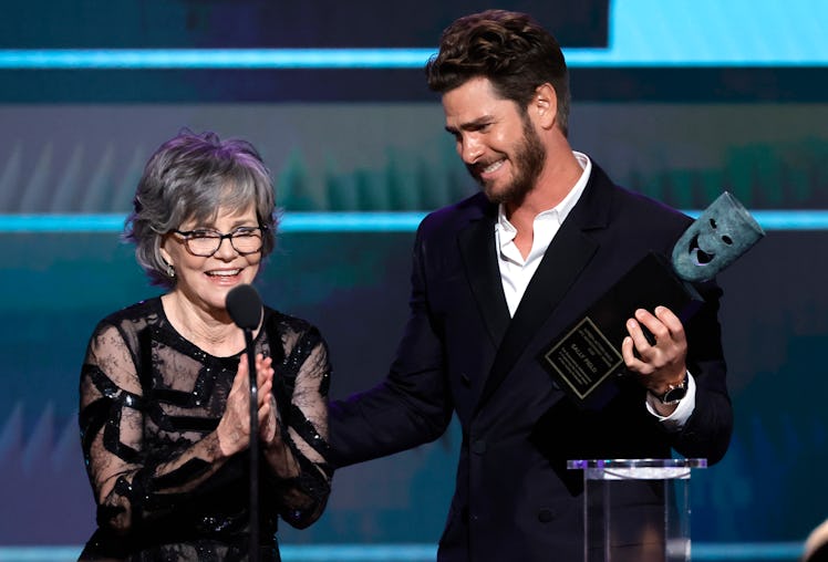 Andrew Garfield presented Sally Field with an award at the 2023 SAG Awards.