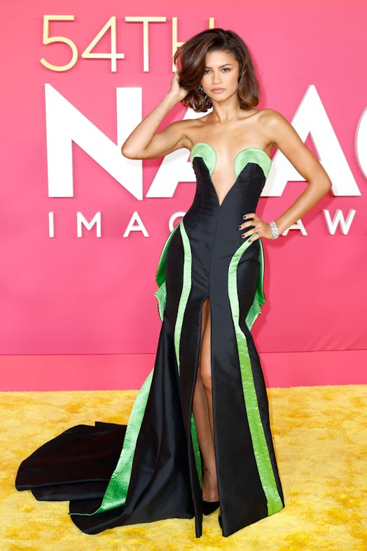 Zendaya wore an archival Versace gown at the NAACP Awards.