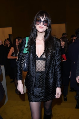 Dakota Johnson attended the Gucci fashion show during Milan Fashion Week.
