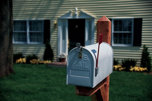 mailbox in front of a house