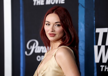 Crystal Reed attends the Los Angeles premiere of Paramount+'s  "Teen Wolf: The Movie" at Harmony Gol...