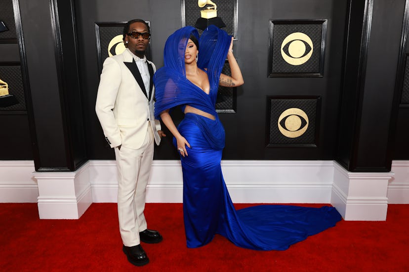 LOS ANGELES, CALIFORNIA - FEBRUARY 05: Offset and Cardi B attend the 65th GRAMMY Awards on February ...