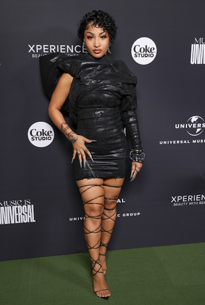 LOS ANGELES, CALIFORNIA - FEBRUARY 05: Shenseea attends Universal Music Group's 2023 GRAMMYS after p...