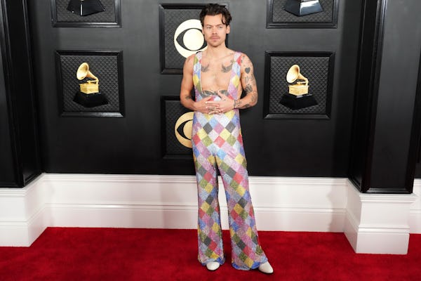 Harry Styles Brought Nipples & Sequins To The Grammys 2023 Red Carpet
