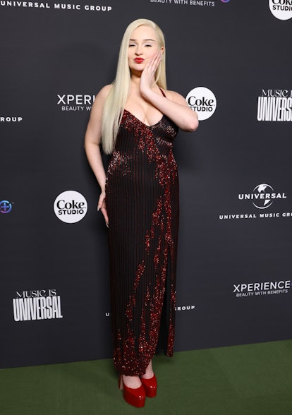 LOS ANGELES, CALIFORNIA - FEBRUARY 05: Kim Petras attends Universal Music Group's 2023 GRAMMYS after...