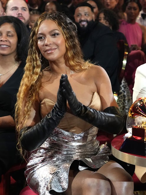 LOS ANGELES, CALIFORNIA - FEBRUARY 05: Beyoncé attends the 65th GRAMMY Awards at Crypto.com Arena on...