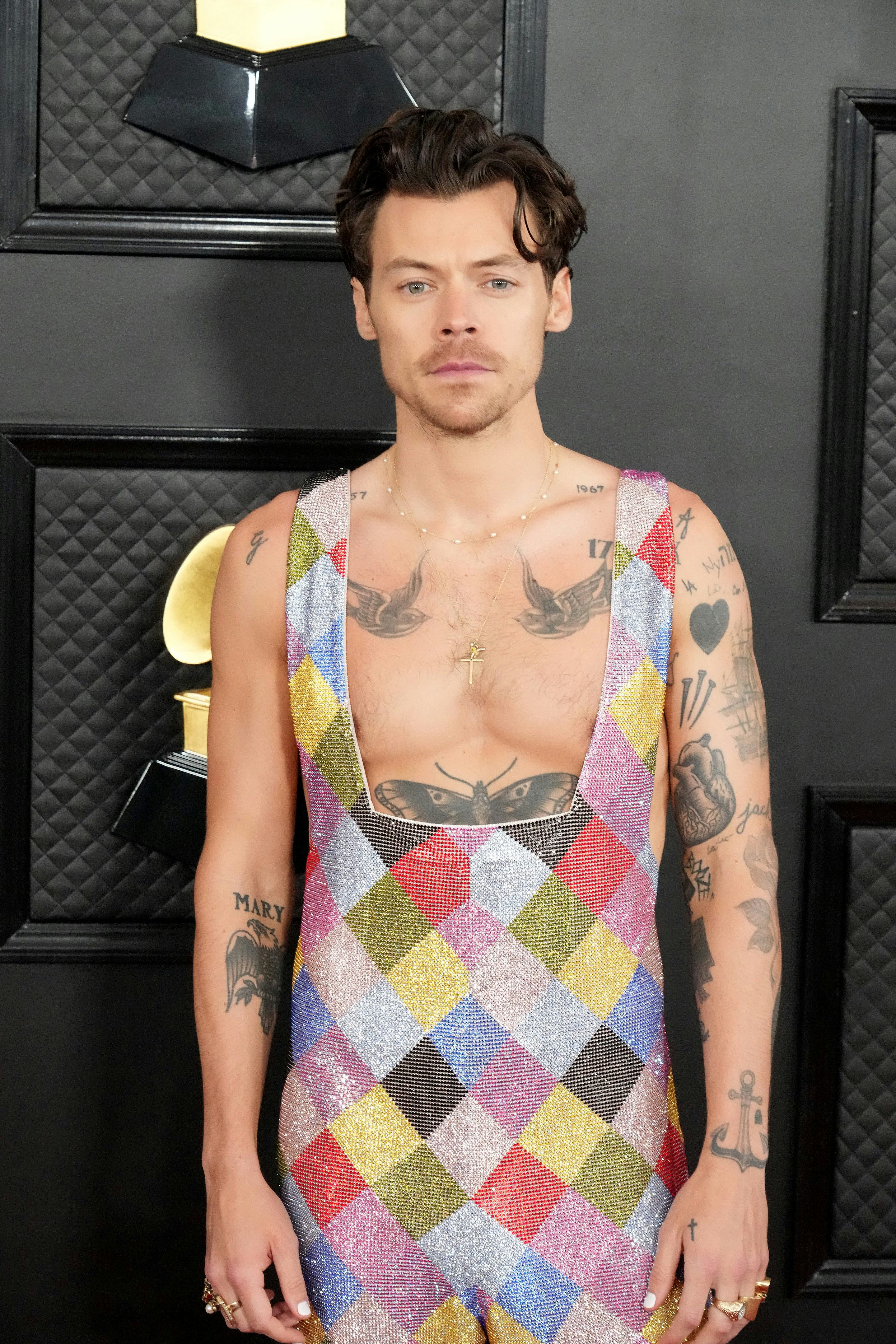 Harry Styles at the 65th GRAMMY Awards on February 05, 2023 in Los Angeles, California.