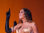 LOS ANGELES, CALIFORNIA  FEBRUARY 5: 65th GRAMMY AWARDS   Beyonce accepts the award for best dance/e...