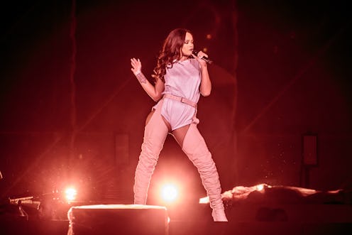 MILAN, ITALY - July 13: Barbadian singer and songwriter Rihanna performs live at San Siro Stadium in...