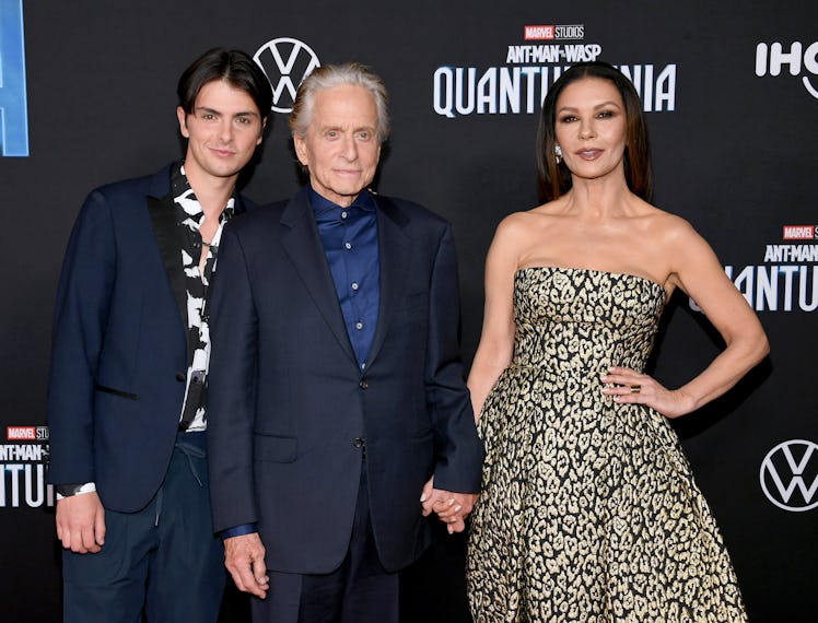 Dylan Michael Douglas, Michael Douglas, and Catherine Zeta-Jones