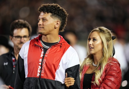 LUBBOCK, TEXAS - OCTOBER 29: Patrick Mahomes II is inducted into the Texas Tech Red Raiders Ring of ...