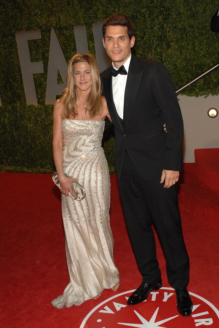 Jennifer Aniston and John Mayer attend Vanity Fair Oscar Party