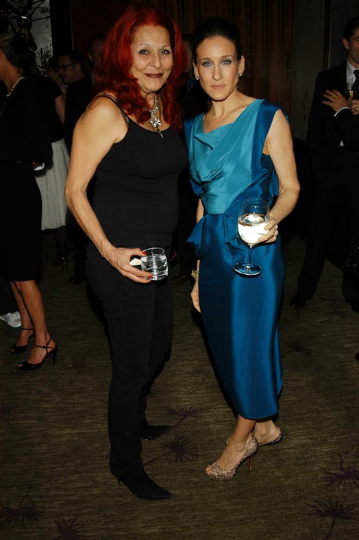 FEBRUARY 15: Patricia Field and Sarah Jessica Parker attend Glamour Dinner for Sarah Jessica Parker,…