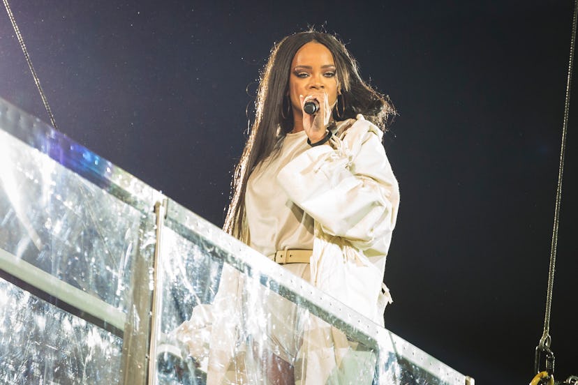 STOCKHOLM, SWEDEN - JULY 4: Rihanna performs live at Tele2 Arena on July 4, 2015 in Stockholm, Swede…