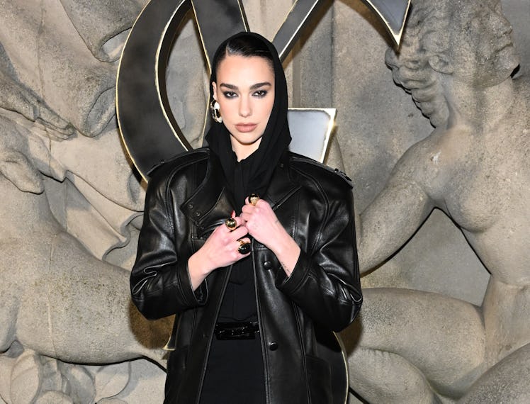Dua Lipa attends the Saint Laurent Womenswear Fall Winter 2023-2024 show as part of Paris Fashion We...