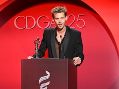 Austin Butler presents the award for Excellence in Contemporary Film onstage at the 25th Costume Des...