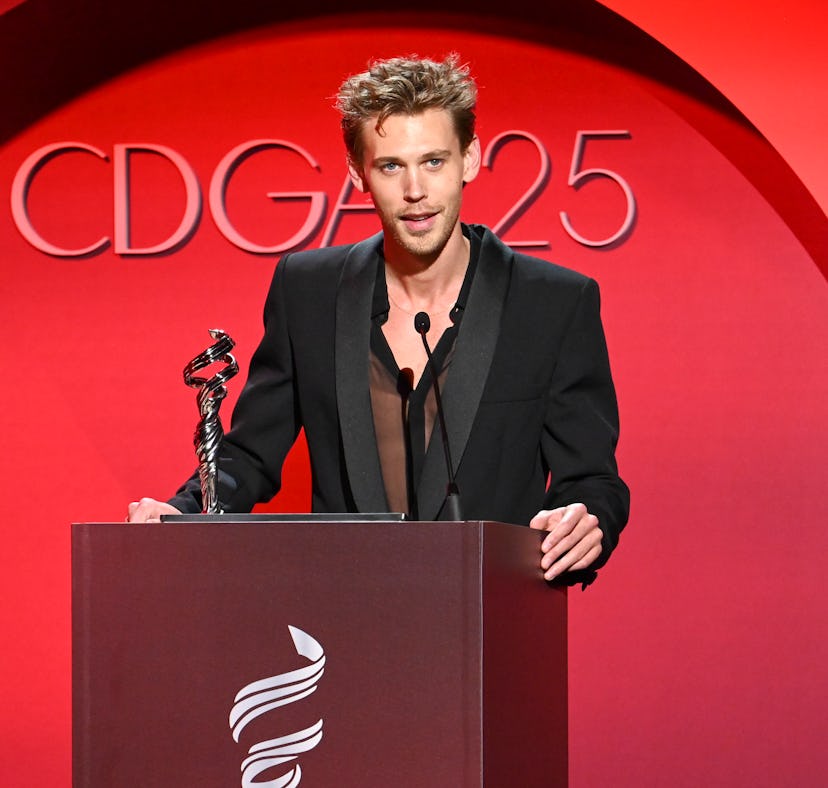 Austin Butler presents the award for Excellence in Contemporary Film onstage at the 25th Costume Des...