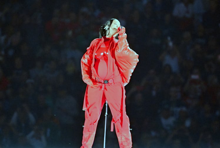 Rihanna performs during the Apple Music Super Bowl LVII Halftime Show at State Farm Stadium 
