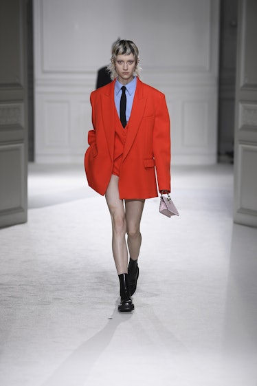 Model on the runway at Valentino Fall 2023 Ready To Wear Fashion Show on March 5, 2023 at Hotel Salo...