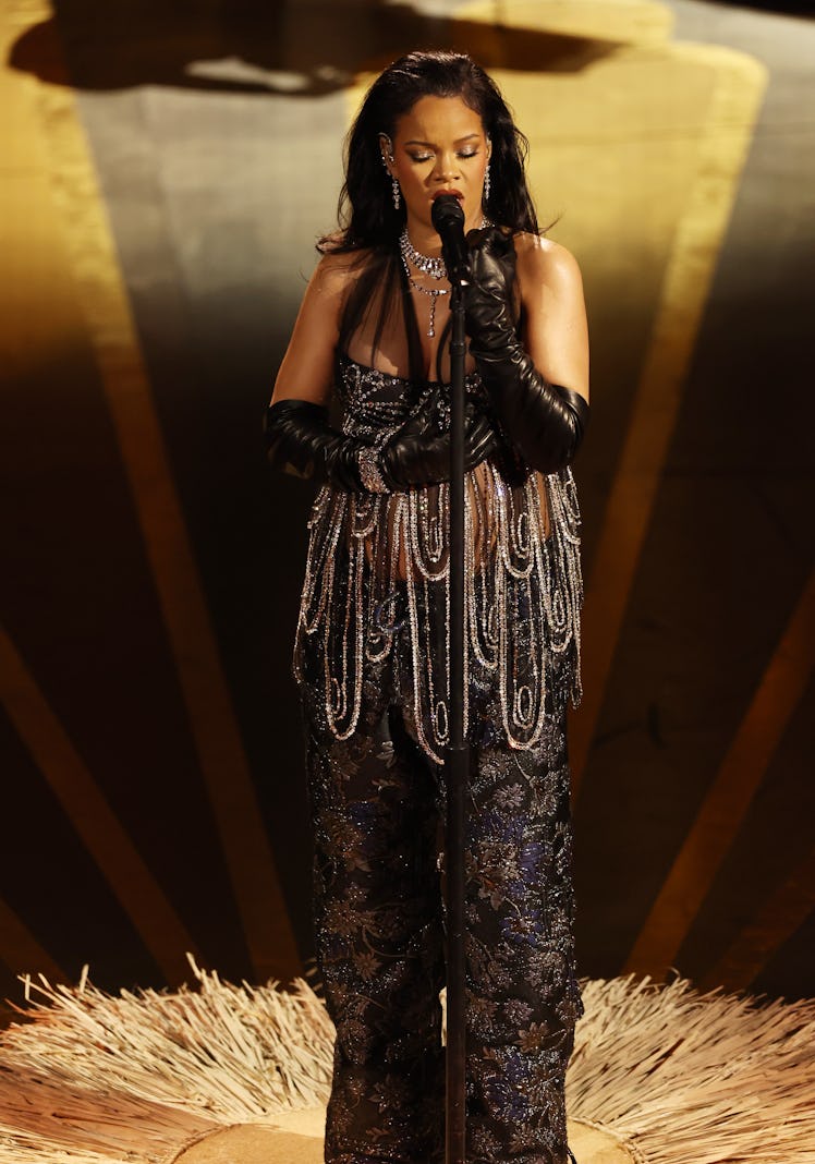 Rihanna performs at the 95th Annual Academy Awards 
