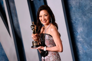 Malaysian actress Michelle Yeoh, winner of the Oscar for Best Actress in a Leading Role for "Everyth...