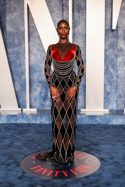Jodie Turner-Smith attends the 2023 Vanity Fair Oscar Party