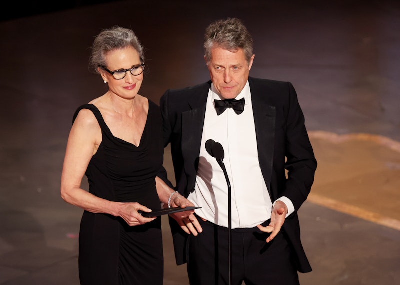 Andie MacDowell and Hugh Grant at the 95th Annual Academy Awards held at Dolby Theatre on March 12, ...