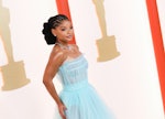 Halle Bailey at the 95th Oscars held at Ovation Hollywood on March 12, 2023 in Los Angeles, Californ...