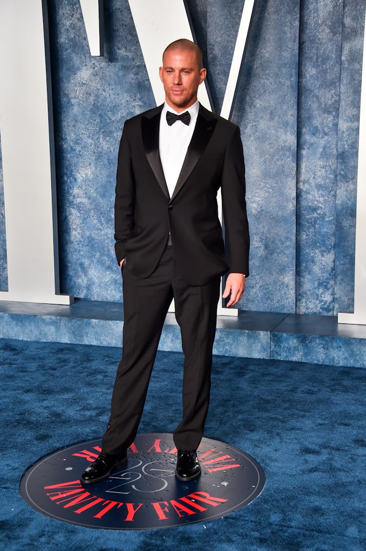 Channing Tatum arrives at the 2023 Vanity Fair Oscar Party 